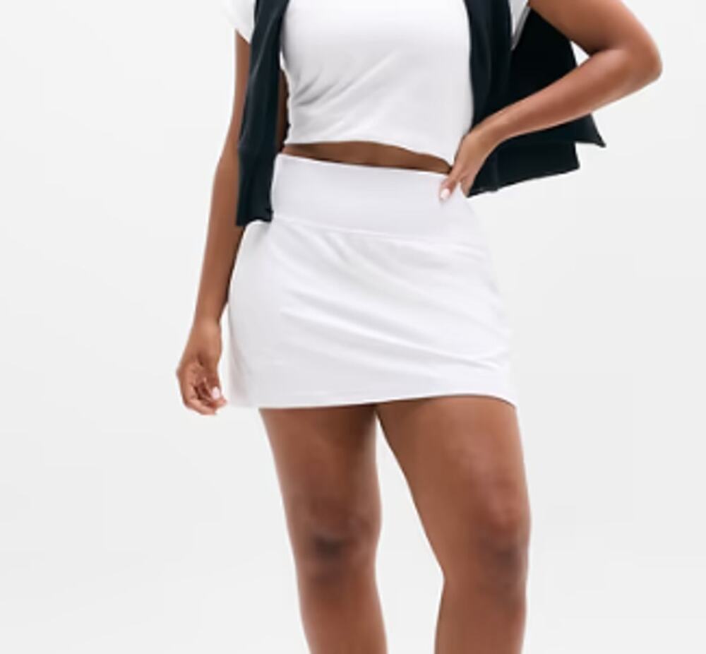 Athleta Salutation Stash 14.5" Skort White Powervita Active Size 1X NWT $79